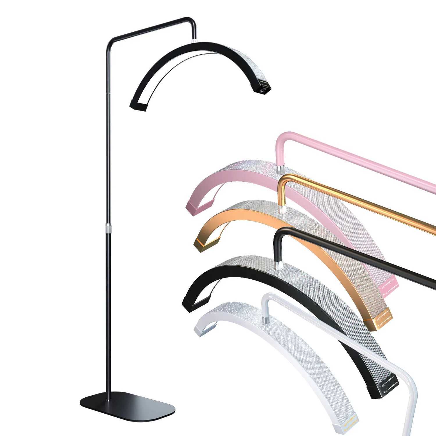 FOSOTO Overseas Warehouse LED Video Light Half-moon Shaped Nail Desktop Ring Light For Tattoo Beauty Salon Eyelash Fill Lamp X2505141