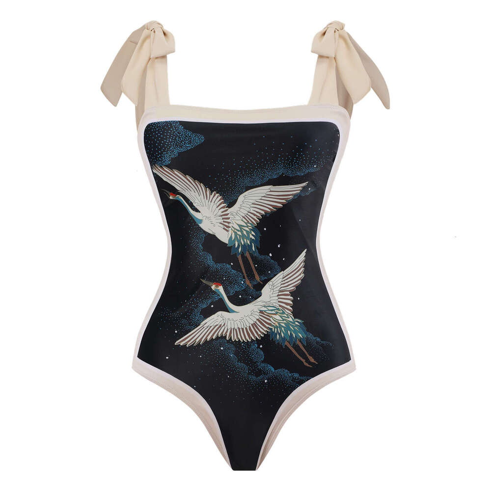 Swimsuit for women European and American one-piece retro swimsuit selling hot item a h k set 2025 temperament versatile new trend clothing ins