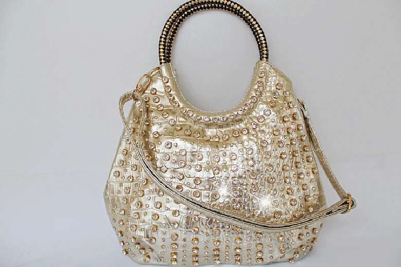 2025 Fashion Dias Women Handbags Genuine Leather Shoulder Bag Female White Rhinestone Messenger Crossbody Tote Bags
