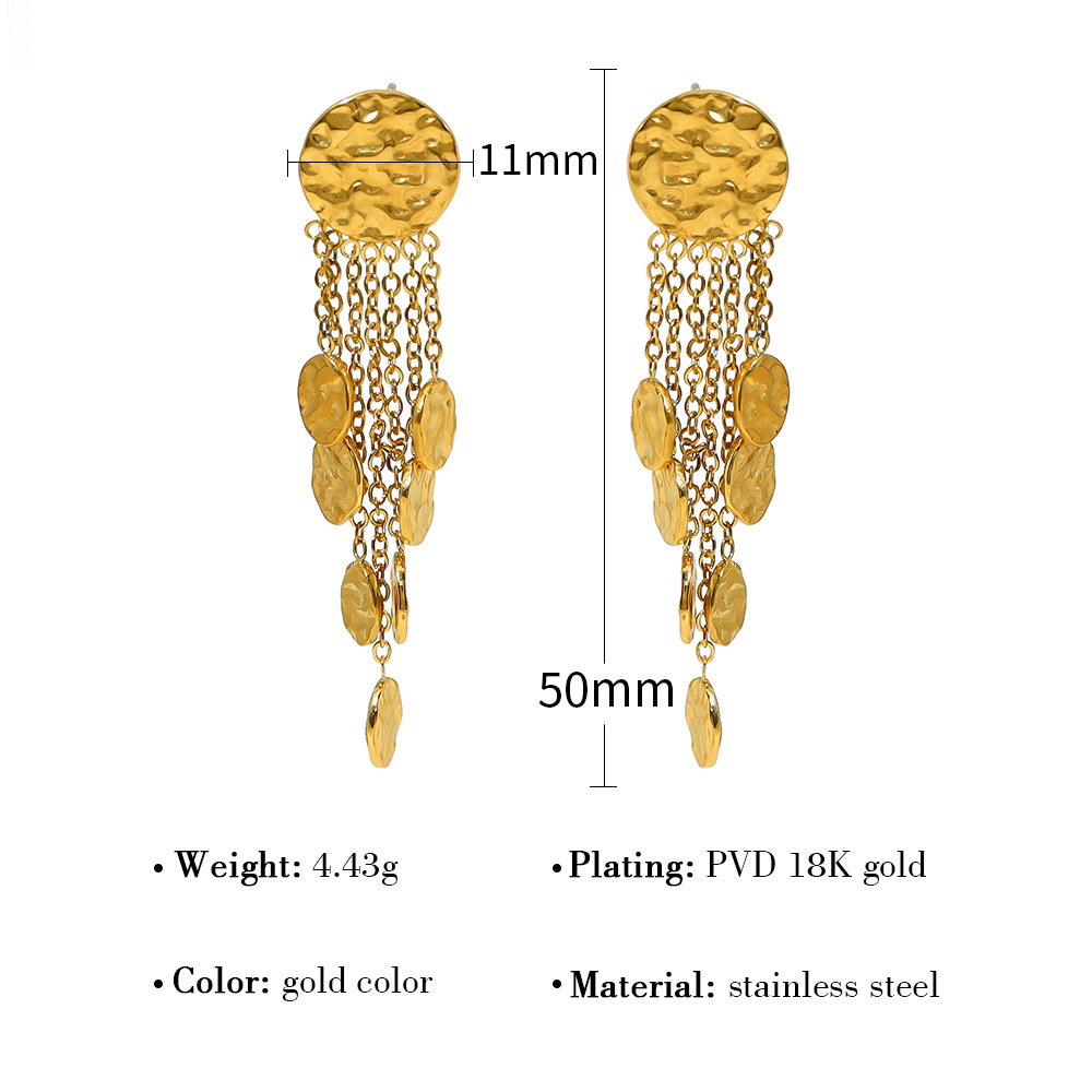 Sophisticated Circles of Shimmering Metal Beads Necklace Set Featuring Artisanal Texture