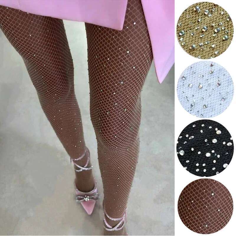 Summer Fishnet Dia Pantyhose for Women Sexy Fashion Shiny Net Female Slim Rhie Mesh Nylon Stockings Tights