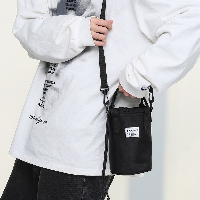 Crossbody bag for men, niche design, bucket workwear, functional style, mobile phone women's sports single shoulder bag, trendy brand