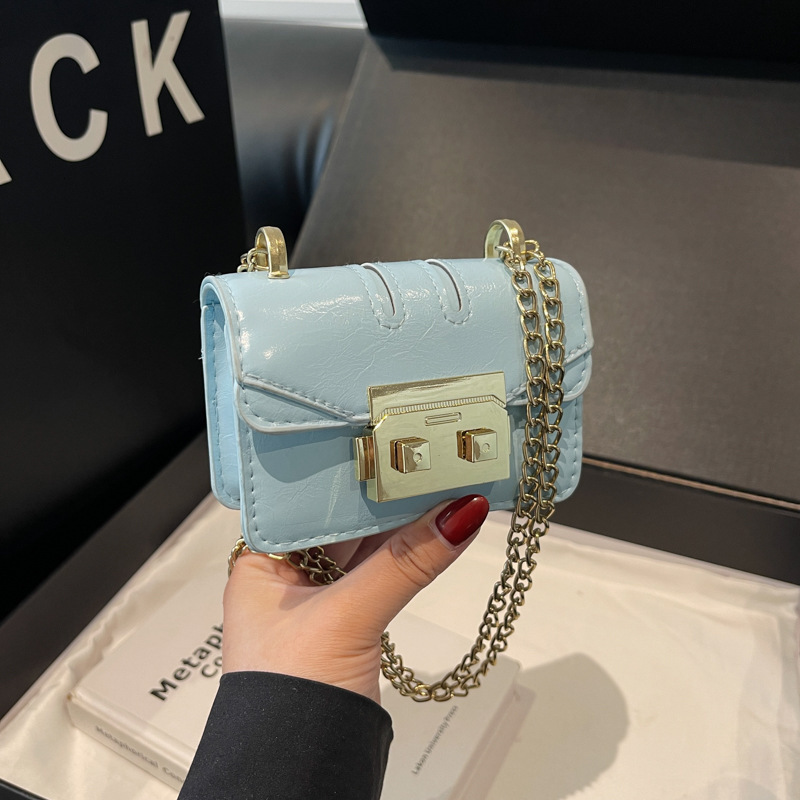Niche Fashion Mini Chain 2025 Spring New New Free Delivery Designer Luxury Bag Bag Korean Simple And Western Small Square Candy Color Crossbody Bag