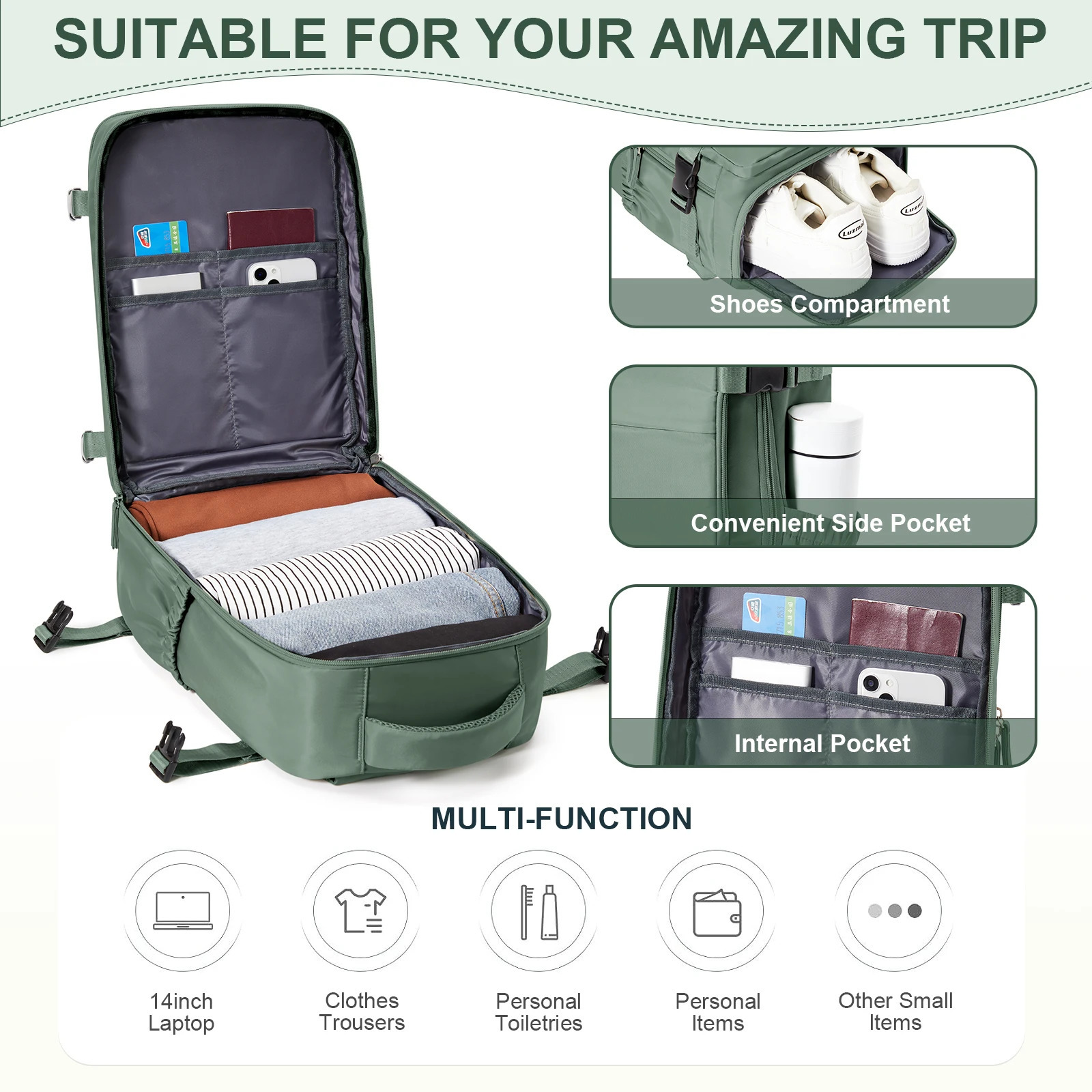 Ryanair Backpack 40x20x25 Cabin Bag Travel for Men Women Hand Luggage Leisure Laptop backpack cabin travel 250514