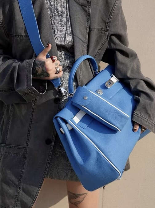 Summer New Men s and Women Handheld Big Fitness Business Travel Large Capacity Bag Single Shoulder Crossover Kelly