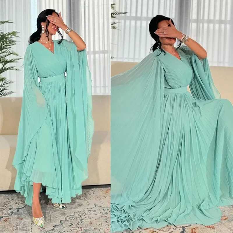 Fashion Elegant Party Long Dresses Swing Chiffon Pressure Pleated Solid Color Womens Dresses Gowns 2025 Spring New X250514