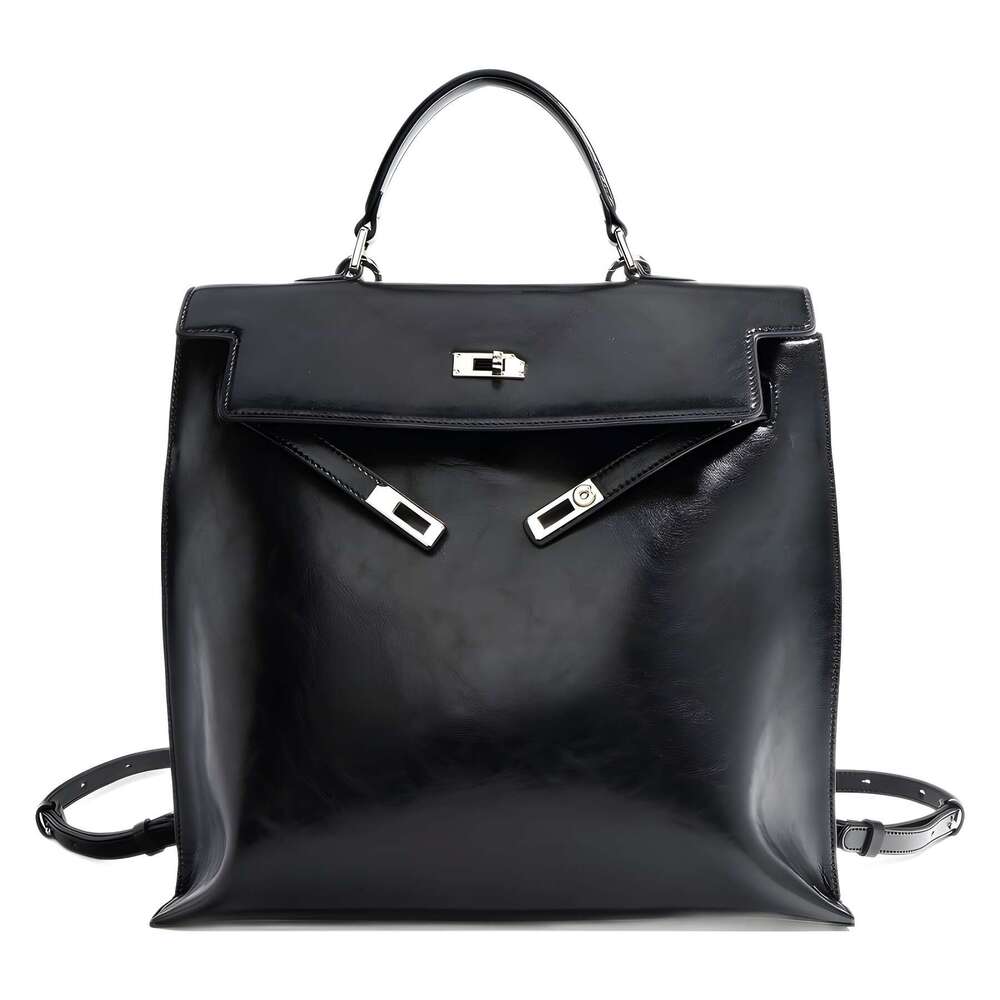 2025 New High-End Leather Women's Handbag Single Shoulder Backpack Versatile Large Capacity Premium Bag