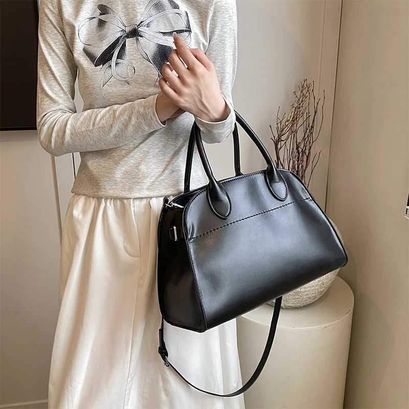 Brand high-end large-capacity tote bag wens casual versatile handbag reliable roy shoder bag brown leather bag Z250514