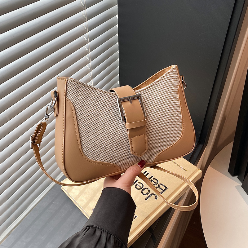 Korean Fashion Contrasting Handheld Small Luxury Bag Square For Women In Spring 2025 New Light Luxury And Stylish Shoulder Bag New Free Delivery Desig