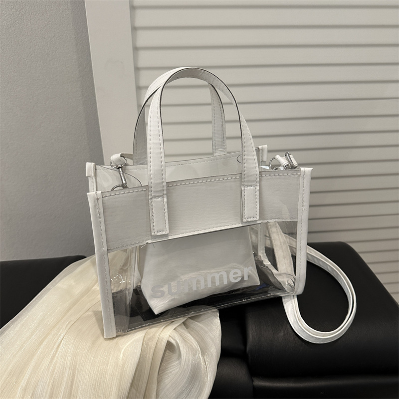 Fashion Capacity Transparent Large For Women 2025 New Trendy Internet Luxury Bag Celebrity Versatile Spring Jelly Bag Single New Free Delivery Designe