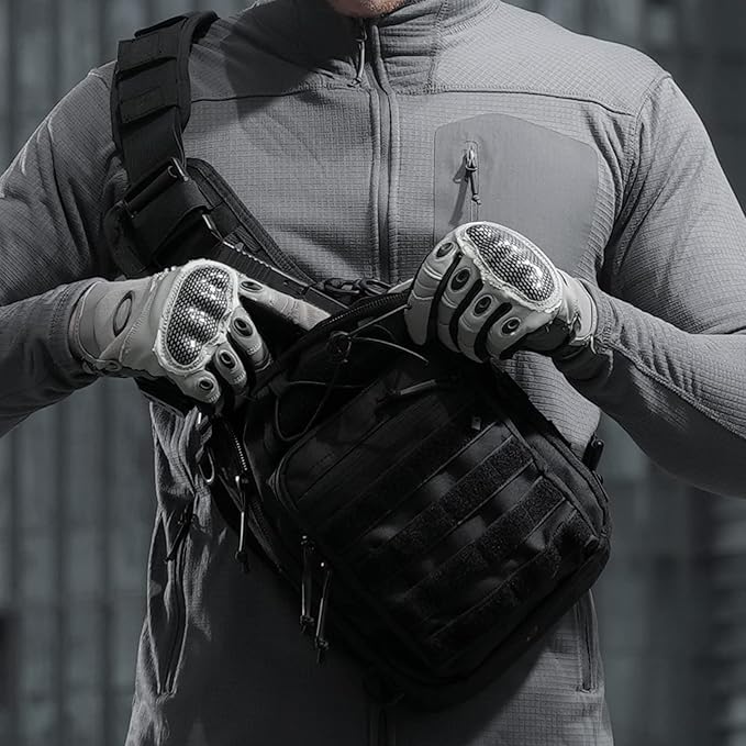 VOTAGOO Tactical Sling Bag Pack Military Rover Shoulder Bag Molle Assault Range Bag Backpack 1050D