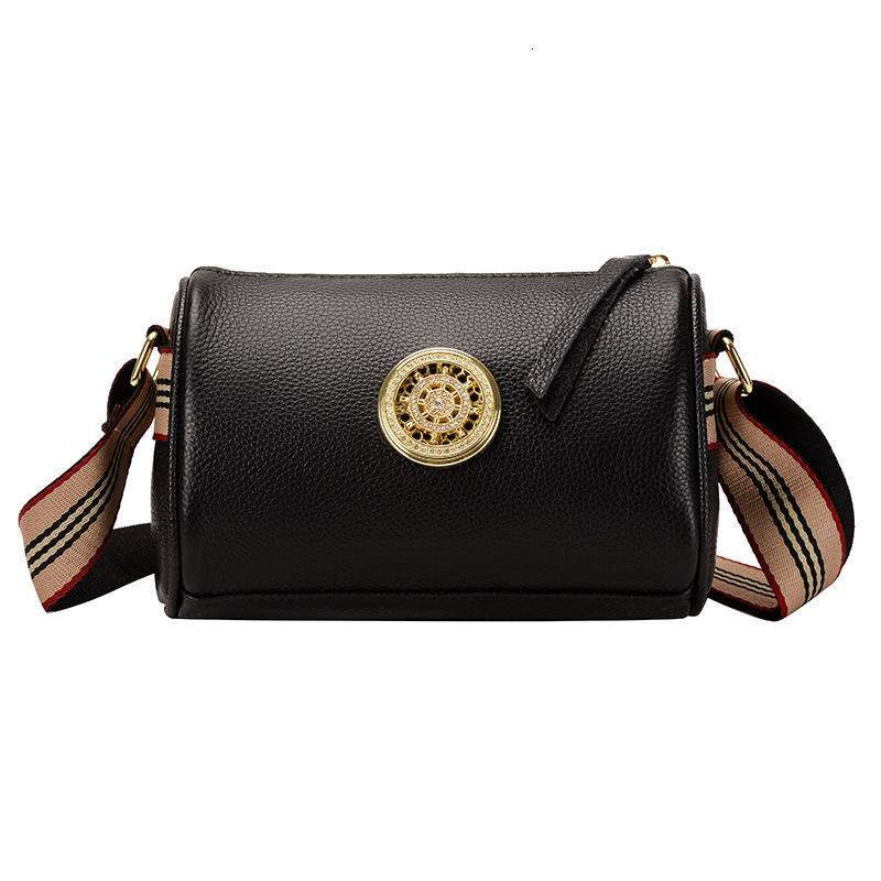 Top Quality New Free Designer Bag Made Of Genuine Leather For Women 2025 New Rotating Top Layer Cowhide Crossbody Bag Wide Shoulder Strap Pillow Bag