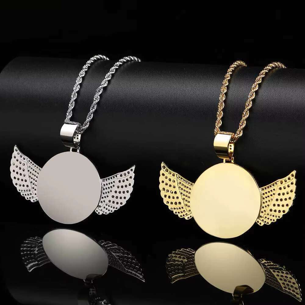 Angel Wing Gift Photo Memory Picture Necklace Pendant Chain Jewelry