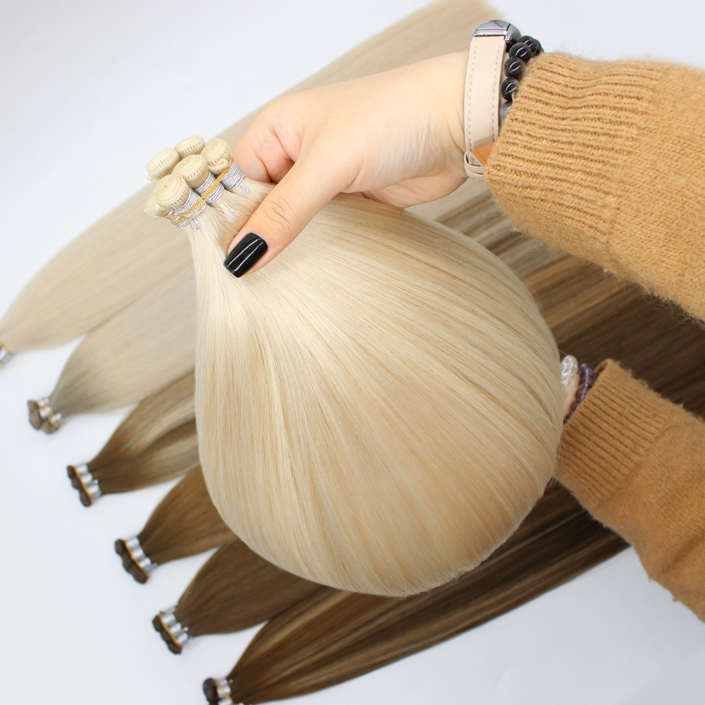 Genius Wefts Elegant Double Drawn Russian Invisible Wefts for Lush Volume & Length
