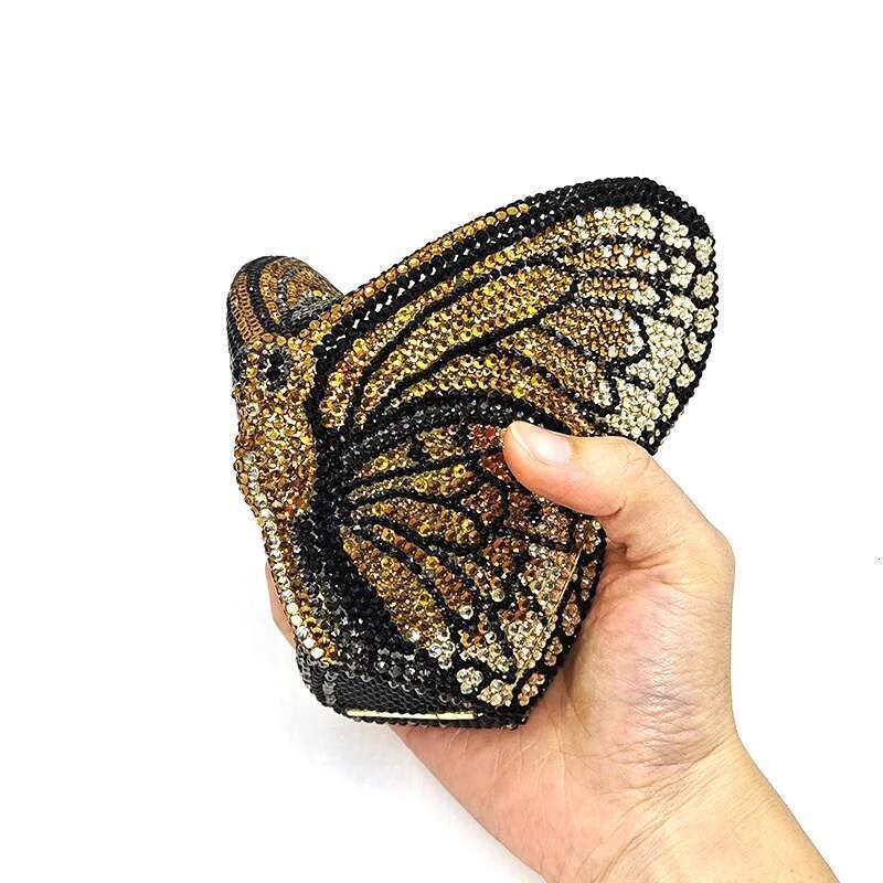 SIZE Elegant SMALL women evening party purses bridal wedding bag vintage butterfly crystal clutches bags
