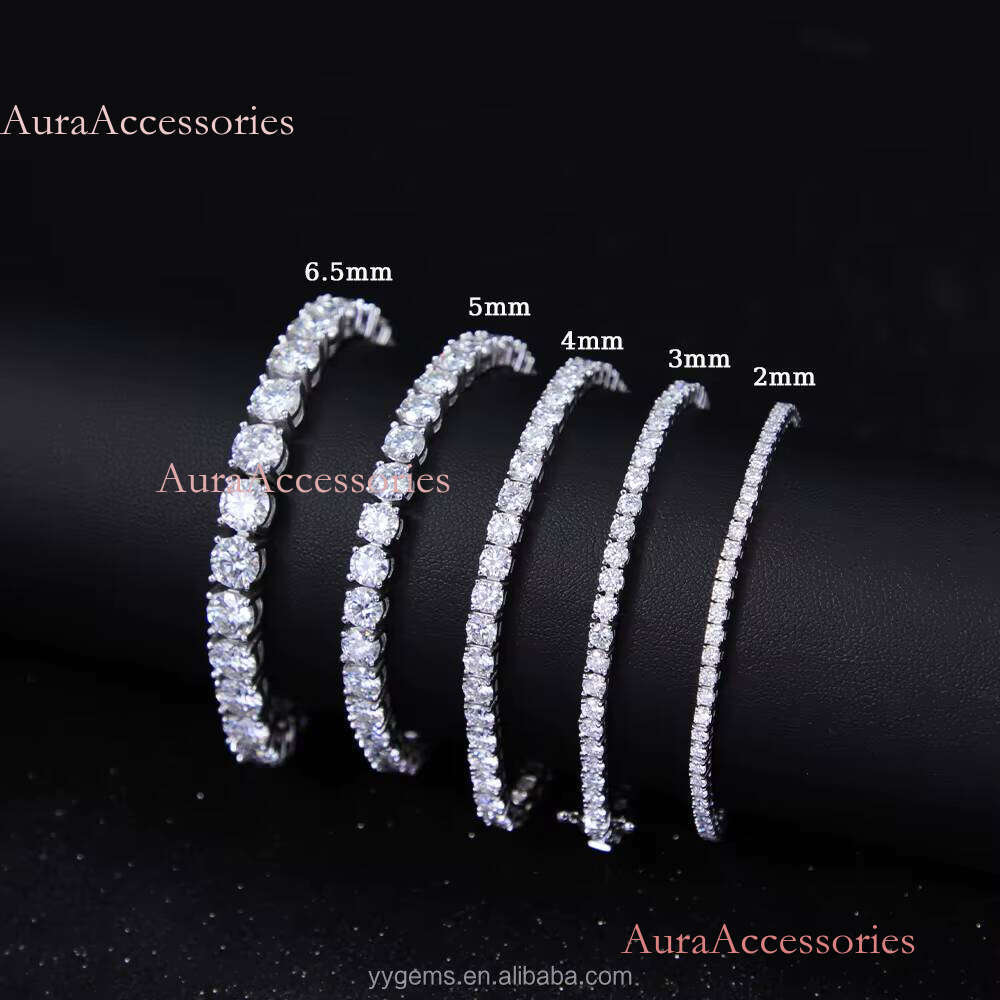 Ready to Ship Pass Dia Tester 2mm--6.5mm S Sier Women Men Fashion Bracelet GRA Moissanite Tennis Chain
