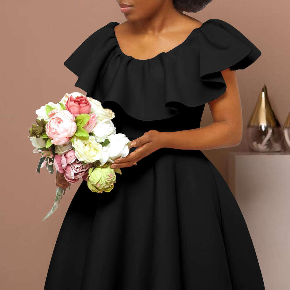 Women's Wear Women's Wear Fashionable And Elegant Ruffle Large Skirt, Banquet Dress, Evening Dress