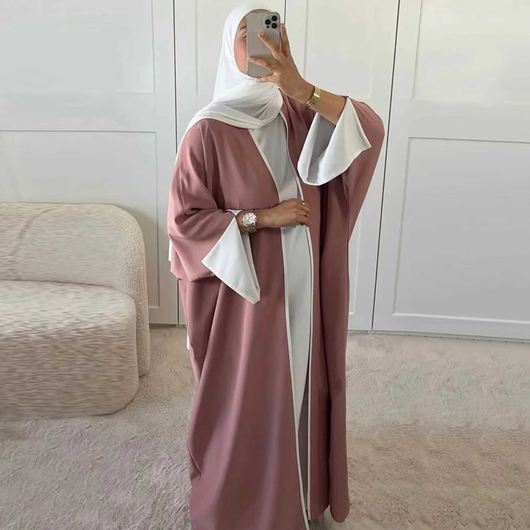 Ramadan Kimono Open Abayas for Women Muslim Maxi Dress Dubai Luxury Abaya Turkey Kaftan Eid Islam Clothing Ka Morocco Caftan X250514