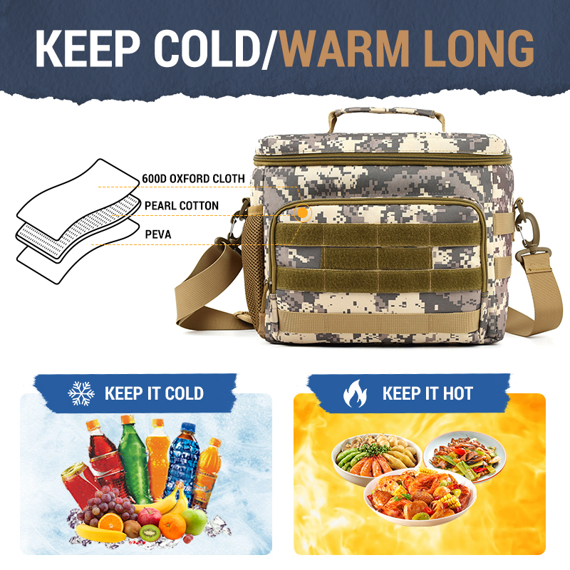 lunch box for men tactical lunch bag molle leakproof insulated large lunch cooler women adult meal with adjustable shoulder strap durable lunch pail 1
