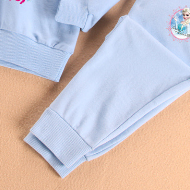 DISNEY Frozen Elsa princess infant designer clothes Children clothes girls' long pants set girls' half-sleeve mid-child small child Aisa aut