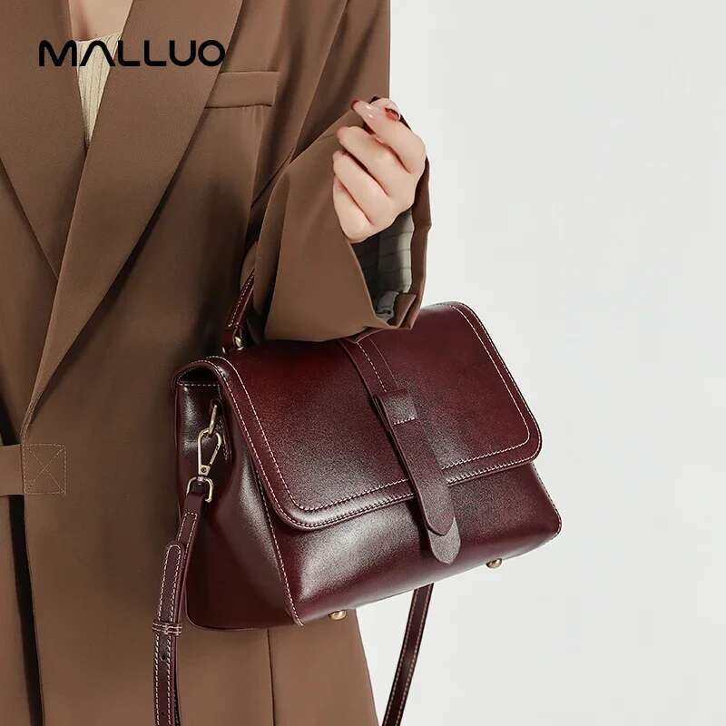 Women Natural Cow Leather Shoulder Bag Ladies Retro Commuting Durable Cowhide Bags Female Designer Handbags For Lady New 250514