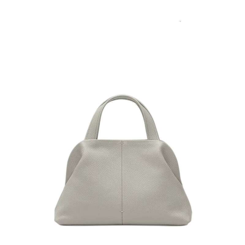 Tote Bag Head Layer Cowhide Large Capacity Genuine Leather Handbag For Women New Autumn And Winter Niche High End Feeling Boston Pillow Bag KQ