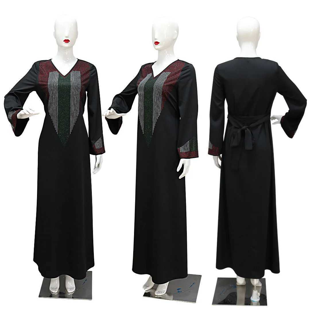 Muslim Dresses for Women 2025 Abaya Diamonds Long Robe Sashes Eid Ramadan Morocco Dubai Jalabiya Abayas Kaftan Islam Vestidos X250514