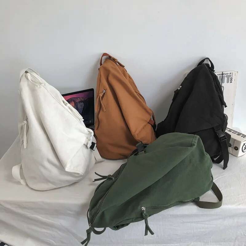 Designer Bag 2025 Solid Color Backpack Women 2023 Wash Canvas Teenagers Girls For School Bags Travel Men Backpack Large Capacity Daypack Bag Luxury Ba