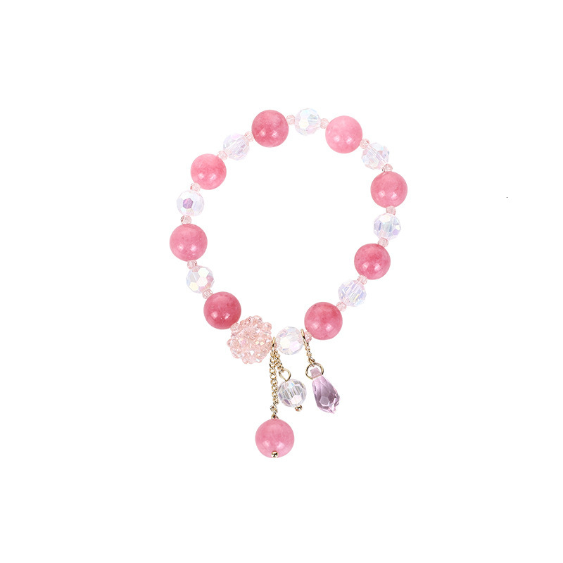 Fashionable Korean semi transparent crystal fashion decoration simple stone bead bracelet, elastic rope