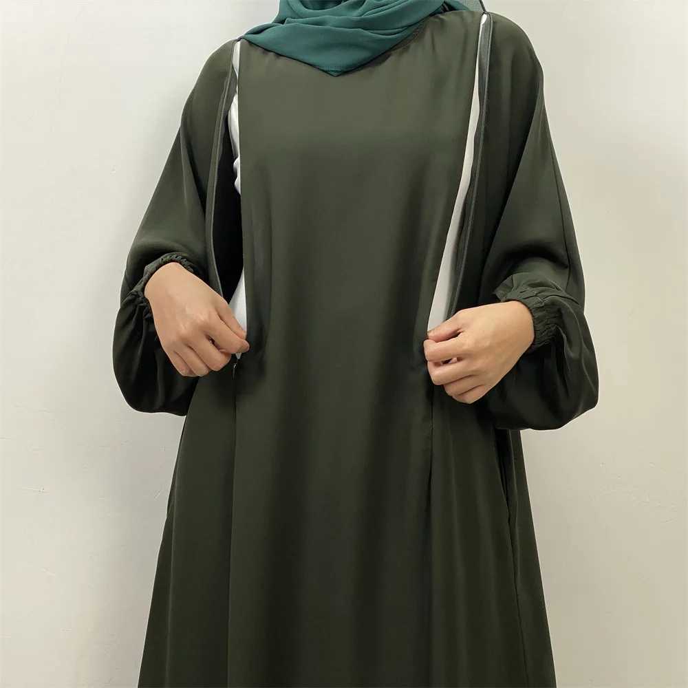 Front Zipper Breastfding Robe Women Mother Nursing Wear Muslim Islam Clothing Turkey Kaftan Dubai Abaya Modest Arabic Caftan X250514