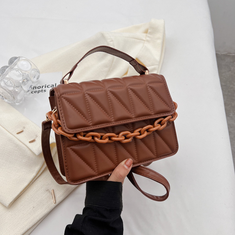 Free Delivery Designer Bag Women's Shoulder 2025 Trend Fashion Portable Small Square Simple Lingge Popular Crossbody Bag Luxury Bag