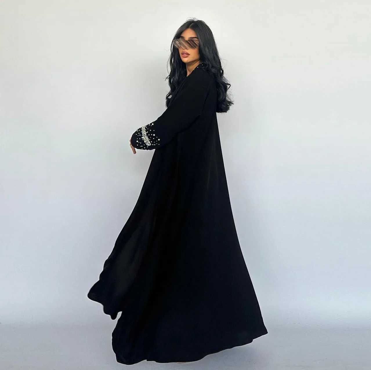Eid Luxury Dubai Abaya Diamonds Black Kimono Jalabiya Ramadan Muslim Women Modest Dress Hijab Scarf Robe Turkey Kaftan Marocain X250514