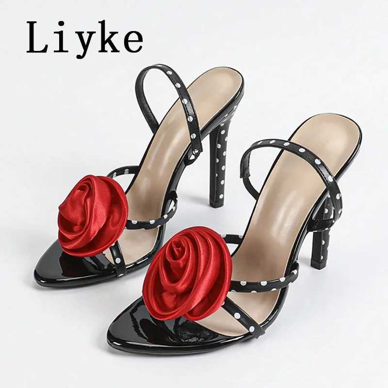 Similar Sexy Slip On Back Strap Sandals Ladies Rose Flowers Narrow Band Open Toe Gladiator High Heels Summer Shoes Women Size 43 W250514