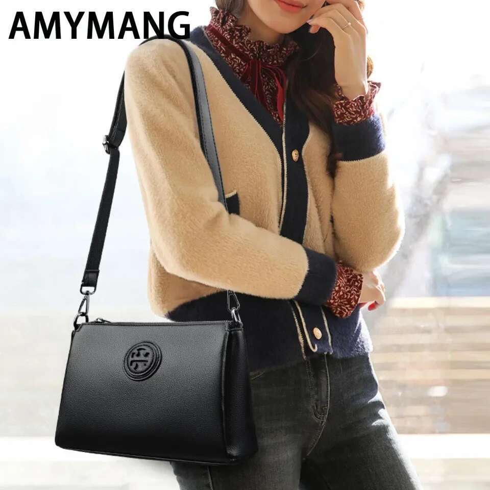 Versatile PU Crossbody for Women Stylish High Quality Brand Design Zipper Solid Color Pattern Casual Daily Use Shoulder Bag
