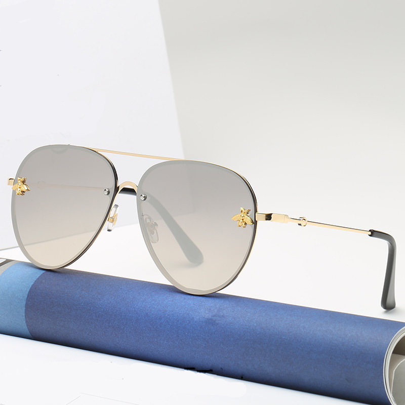 Designer Sunglasses For Women Men Fashion Metal Sunglasses Luxury Polarized Lens Goggle Pilot PC Frame Oversized UV400 Eyewear Luxury Style Sunglasses
