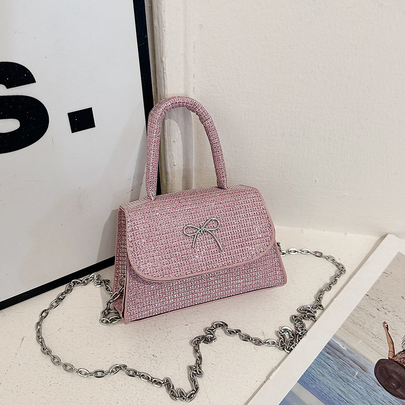 2025 New Sweet Bow Niche Westernstyle Simple And Highvalue Single Shoulder Crossbody Bag Temperament Luxury Bag Small Square New Free Delivery Designe