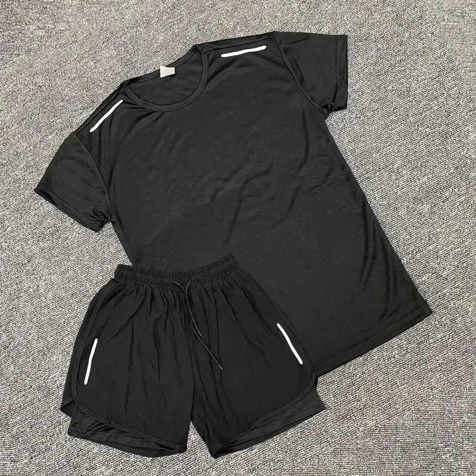 Mens Tracksuits Tech Set Designer Tracksuit T Shirts Shorts Two-piece Womens Fitness Suit Print Quick Drying and Breathable Sportswear Basketball T-shirt gifts