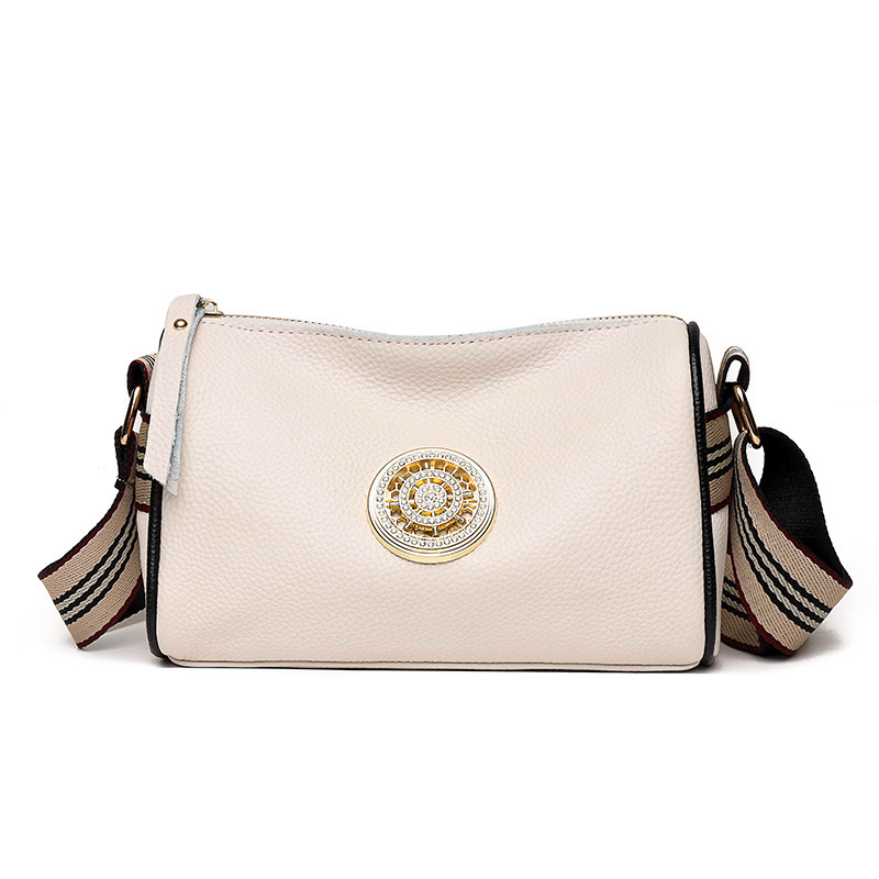 Top Quality And High-quality New Free Designer Bag 2025 New Minimalist Women's Large Capacity Sloping Shoulder Cowhide Soft Leather Small Square 