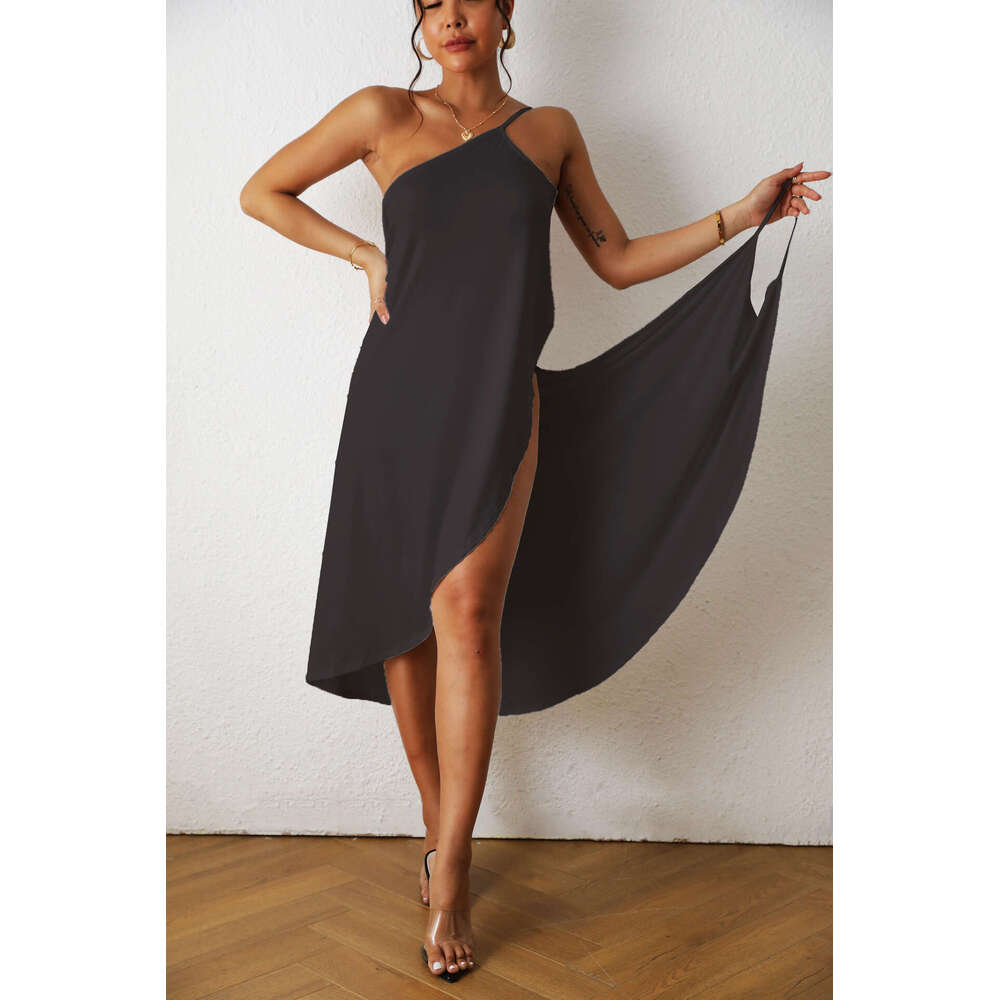 Women Clothes Dress New Solid Color Sexy Strap Colors Sizes Beach Dress For Women KQ