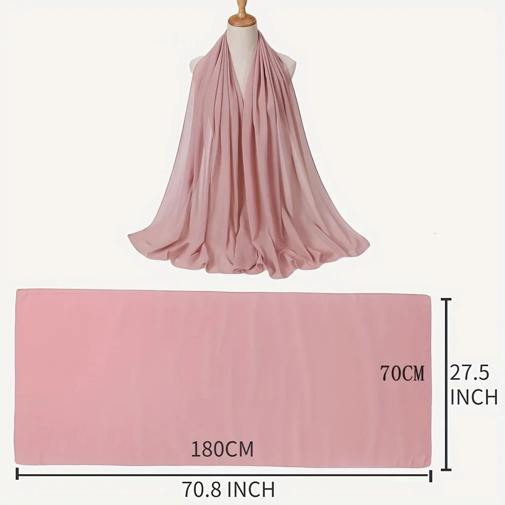 Elegant Bubble Chiffon Shawl Hijab Women Lightweight Shawl and Wrap Female Foulard Perfect for Casual Outings and Evening Events 250514