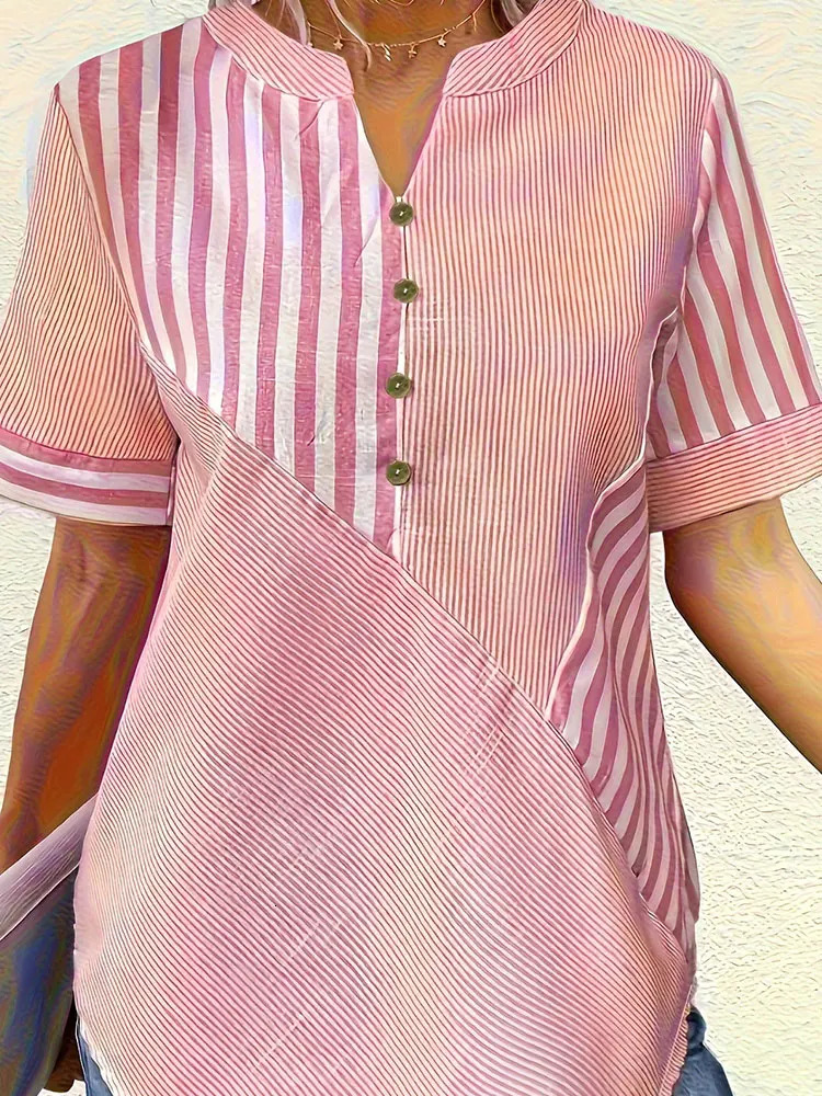 Womens Oversized Woven Shirt Long Sleeve Casual Button up Loose Fit for All Seasons 250514