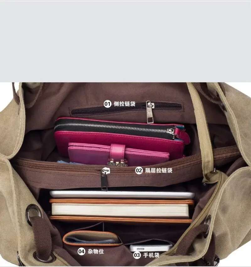 New Big Women's Fashion Casual Canvas Large Capacity Handbag Shoulder Messenger Bag BD866B