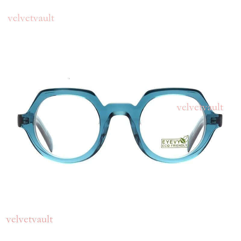 Newly arrived logo for both men and women, biodegradable circular sloping bio ecological acetate fiber optical frame