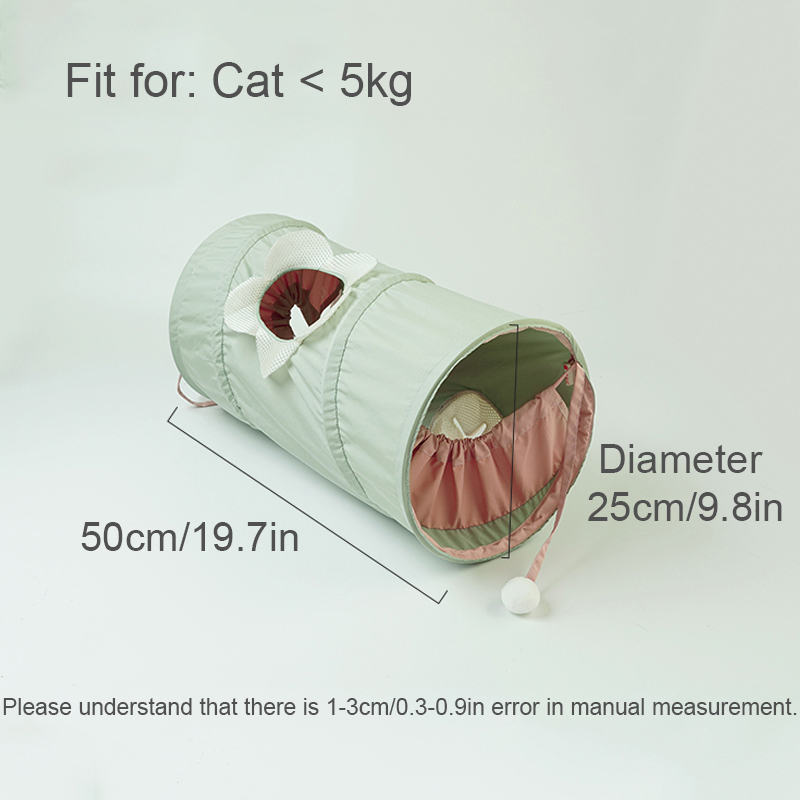 Pets on Safari Toys, Indoor Pet Cool Folding Spiral Tunnel Tube, Cat Multiple Holes Play House Collapsible