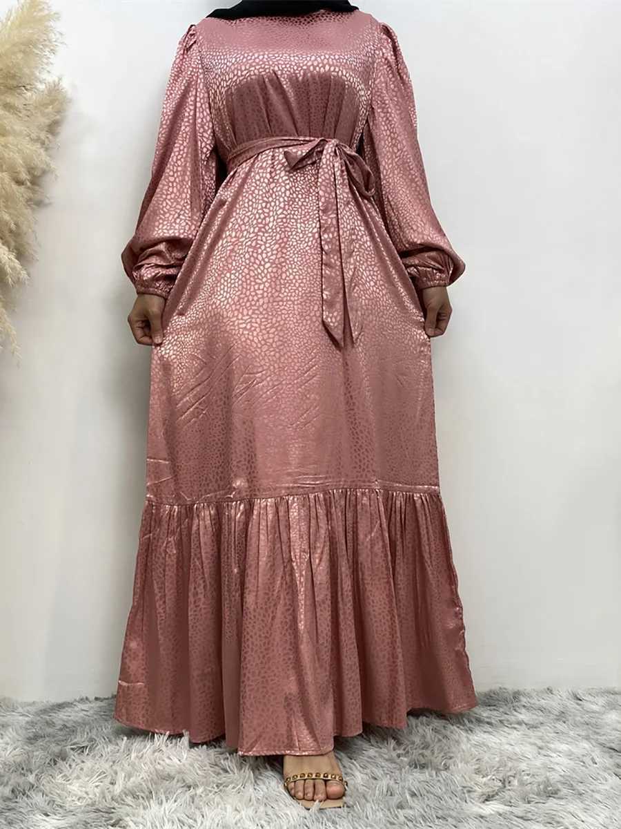 Muslim women Ramadan women popular solid color fashion clothing Turkey Dubai new dress Arab fashion women dress X250514