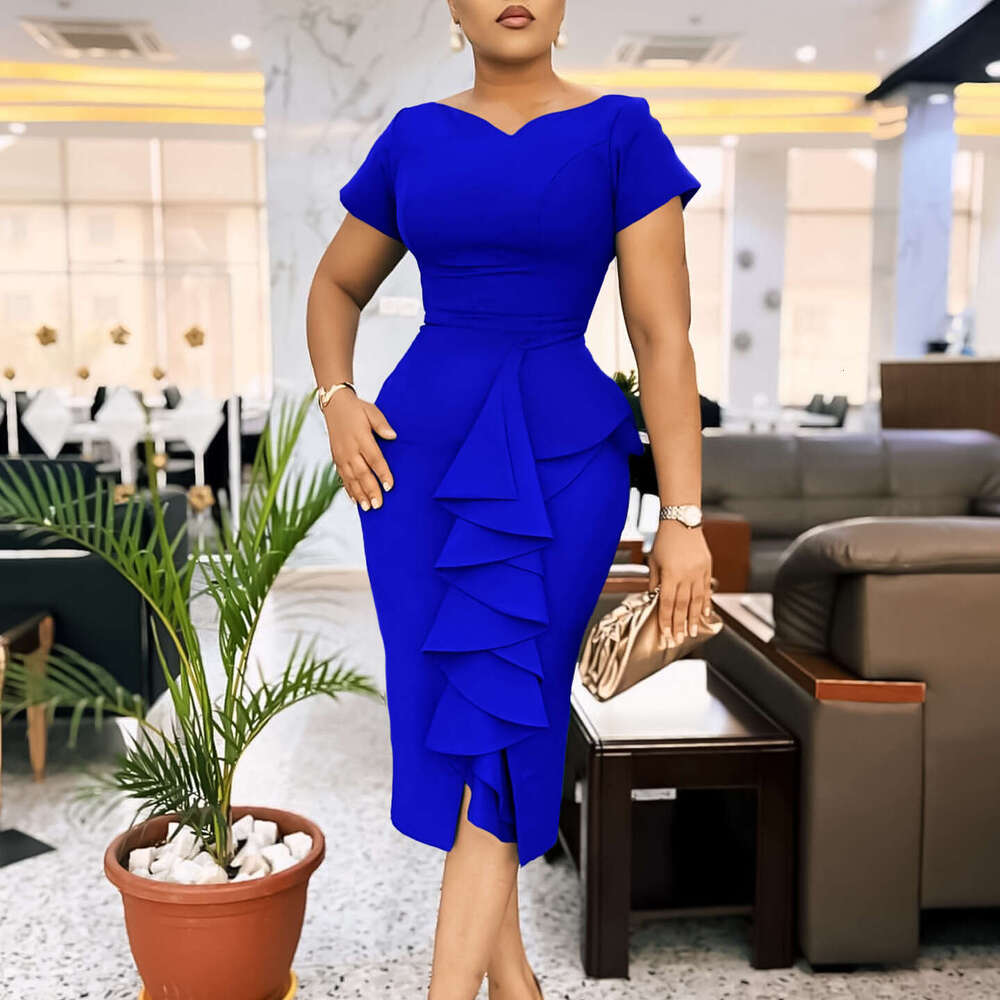 Women's Wear Women's Wear Plus Size Women's New Fashionable And Elegant Ruffled Thong Dress