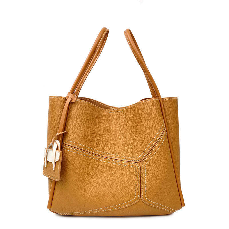 Cowhide Versatile Commuting Shoulder 2025 New Fashionable Tote Bag, Large Capacity Women's Leather Crossbody Bag