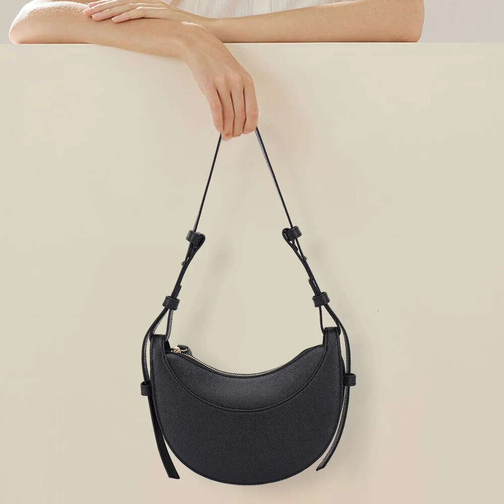 Fashion Armpit Bags For Women Solid Color Half Crescent PU Leather Purses And Handbags Designer Shoulder Small Hand Bag