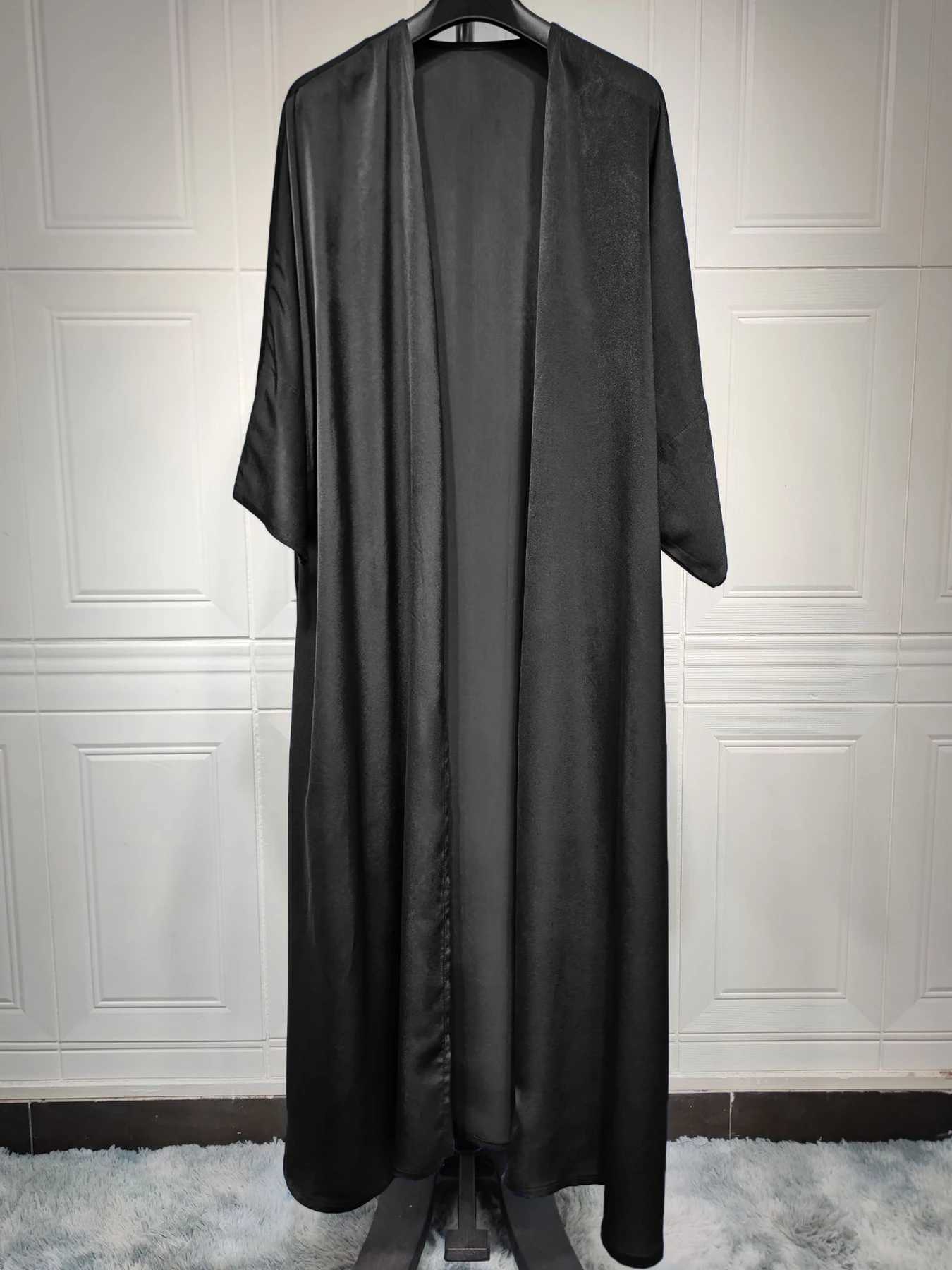 Bat Slve Modest Kaftan Black Navy Advanced Fashion Muslim Dubai Arab Party Abaya Cardigan Robe Corban Eid Al Adha Stylish X250514