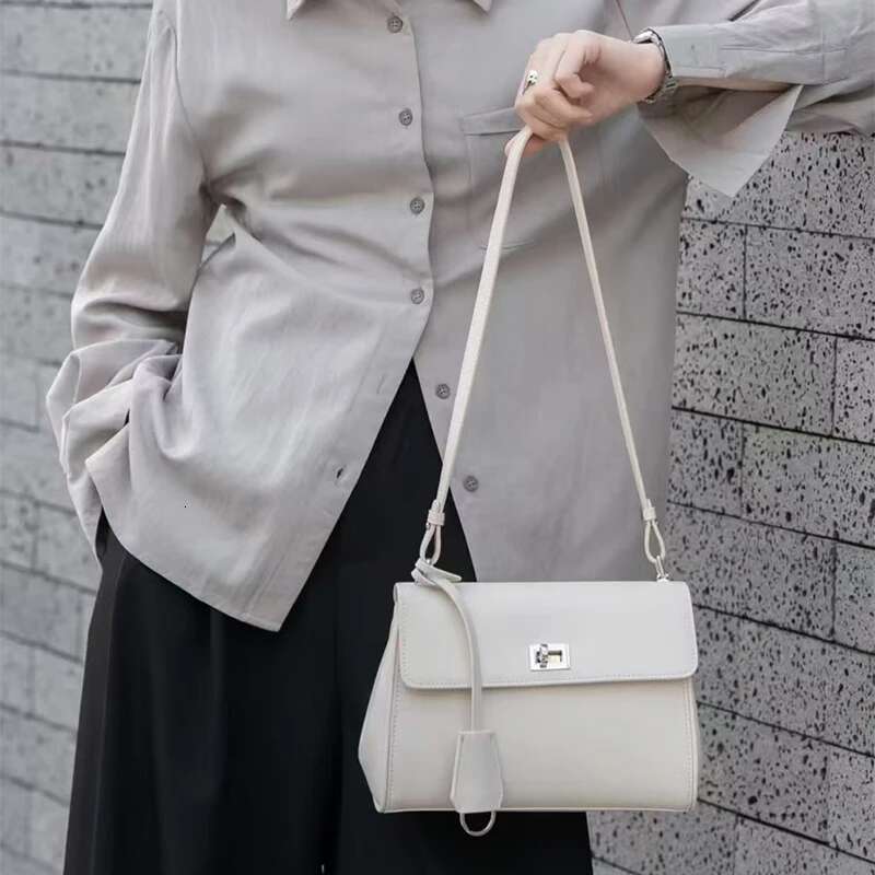 Genuine Leather Square Women Brand Design Shoulder Party Commuter Messenger Solid Simple Korean High-end Bag